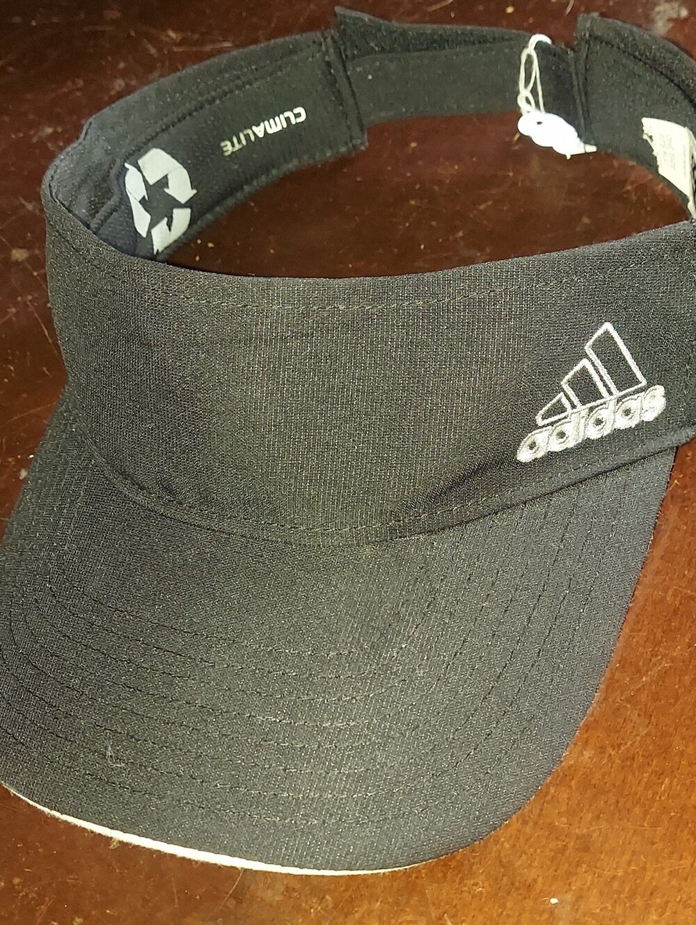 Adidas Black Visor with White  Logo